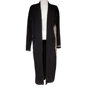 Athleta XXS black And‎ Grey Long Cardigan Super Soft Lounging